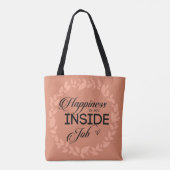 Geluk is een in-baan blush syndroom tote bag (Achterkant)