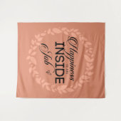 Geluk is een in-baan blush syndroom wandkleed (Voorkant (horizontaal))