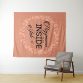 Geluk is een in-baan blush syndroom wandkleed (In Situ (horizontaal))