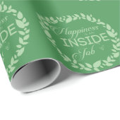 Geluk is een inside job Green Wreate Cadeaupapier (Rol Hoek)