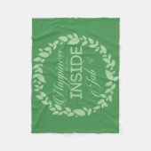 Geluk is een inside job Green Wreate Fleece Deken (Voorkant)