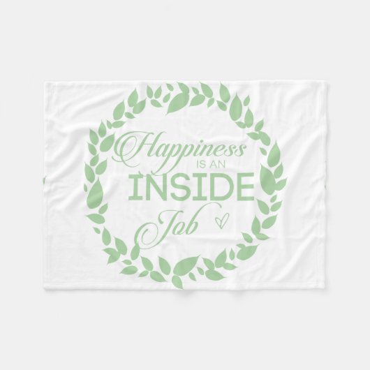 Geluk is een inside job Green Wreate Fleece Deken (Voorkant (Horizontaal))