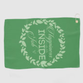 Geluk is een inside job Green Wreate Golfhanddoek (Horizontaal)