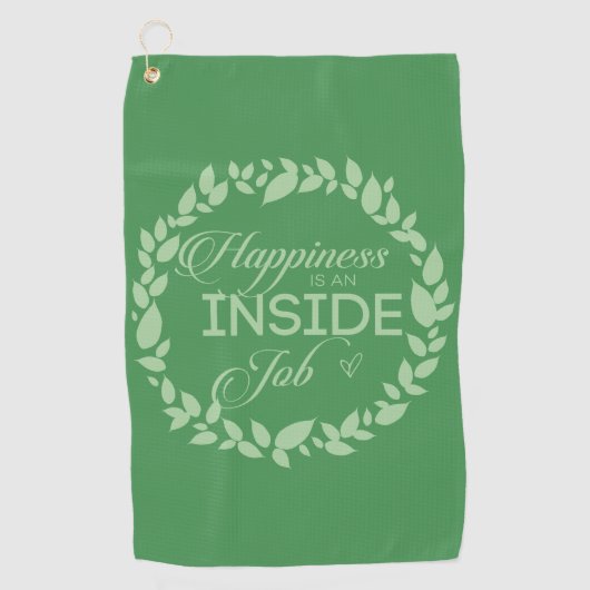 Geluk is een inside job Green Wreate Golfhanddoek (Voorkant)