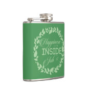 Geluk is een inside job Green Wreate Heupfles (Rechts)