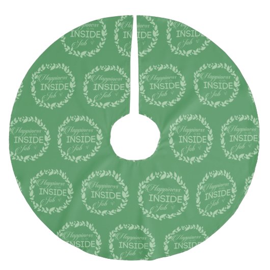 Geluk is een inside job Green Wreate Kerstboom Rok (Voorkant)