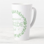 Geluk is een inside job Green Wreate Latte Mok (Rechterhoek)