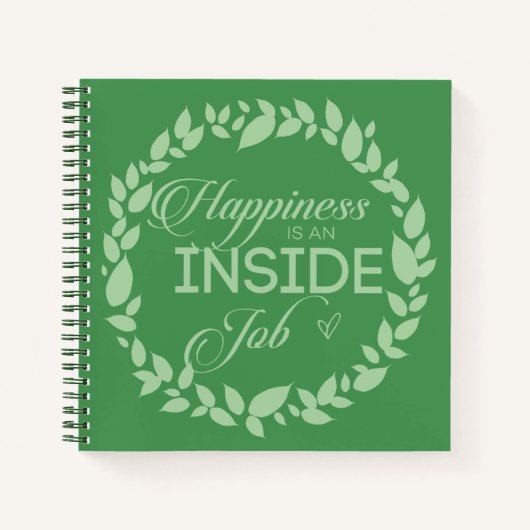 Geluk is een inside job Green Wreate Notitieboek (Voorkant)