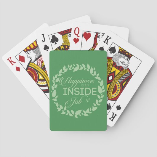 Geluk is een inside job Green Wreate Pokerkaarten (Achterkant)