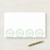 Geluk is een inside job Green Wreate Post-it® Notes (Op bureau)