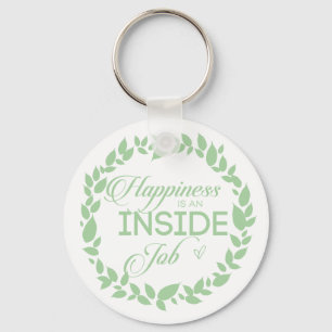 Geluk is een inside job Green Wreate Sleutelhanger