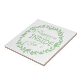 Geluk is een inside job Green Wreate Tegeltje (Zijkant)