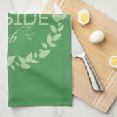 Geluk is een inside job Green Wreate Theedoek (Quarter Fold)