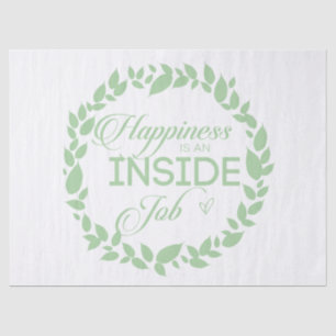 Geluk is een inside job Green Wreate Tissuepapier