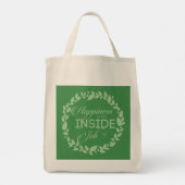 Geluk is een inside job Green Wreate Tote Bag (Achterkant)