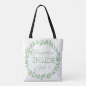Geluk is een inside job Green Wreate Tote Bag (Achterkant)