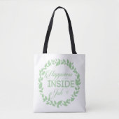 Geluk is een inside job Green Wreate Tote Bag (Voorkant)