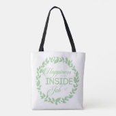 Geluk is een inside job Green Wreate Tote Bag (Achterkant)