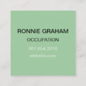 Geluk is een inside job Green Wreate Vierkante Visitekaartje (Achterkant)