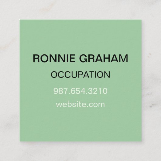 Geluk is een inside job Green Wreate Vierkante Visitekaartje (Achterkant)