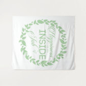 Geluk is een inside job Green Wreate Wandkleed (Voorkant (horizontaal))