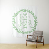 Geluk is een inside job Green Wreate Wandkleed (In situ)