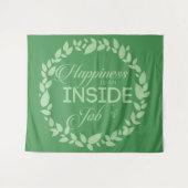 Geluk is een inside job Green Wreatestry Wandkleed (Voorkant (horizontaal))