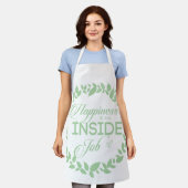 Geluk is een inside job Green Wreaton Apron Schort (Gedragen)