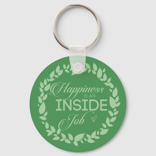 Geluk is een inside job Green WreatSleutelhanger Sleutelhanger (Voorkant)