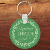 Geluk is een inside job Green WreatSleutelhanger Sleutelhanger (Voorkant)