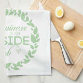 Geluk is een inside-job-groene keuken naar theedoek (Quarter Fold)