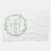 Geluk is een inside-job-groene keuken naar theedoek (Horizontaal)