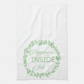 Geluk is een inside-job-groene keuken naar theedoek (Verticaal)