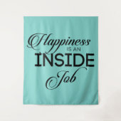 Geluk is een inwendige banentapening wandkleed (Voorkant)