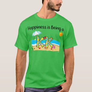 Geluk is een K K Summer Beach Gelukkige Moeders T-shirt