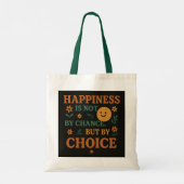 Geluk is een keuze Motivatie quote Canvas tas (Achterkant)