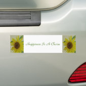 Geluk is een keuze uit zonnebloem bumpersticker (Op auto)