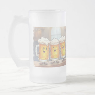 Geluk is een klein biertje matglas bierpul