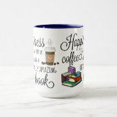 Geluk is een Koffiebeker en een geweldig boek Mok (Midden)