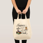 Geluk is een Koffiebeker en een geweldig boek Tote Bag (Voorkant (product))