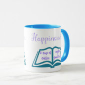 Geluk is een Koffiebeker en een goed boek Mok (Voorkant rechts)