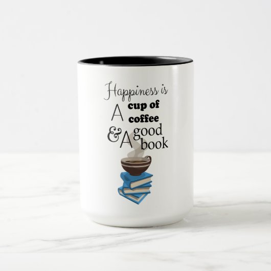 Geluk is een kop koffie en een goed boek (Midden)