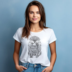 "Geluk is een kop koffie en een goed boek" T-shirt