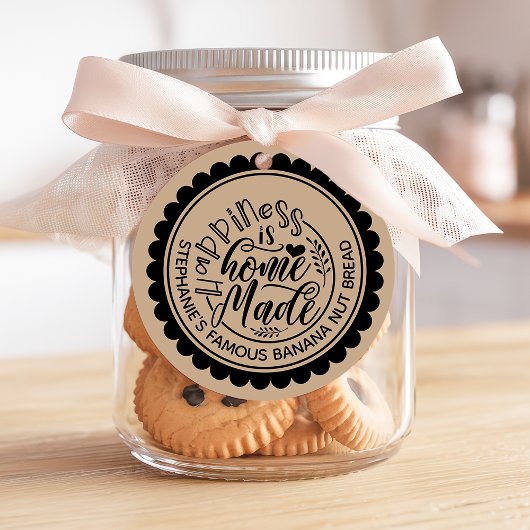 Geluk is een  kraftpapier uit de homemade bedankjes labels