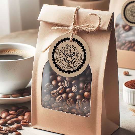 Geluk is een  kraftpapier uit de homemade bedankjes labels