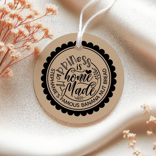 Geluk is een  kraftpapier uit de homemade bedankjes labels