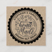 Geluk is een  kraftpapier uit de homemade vierkante visitekaartje (Voorkant)