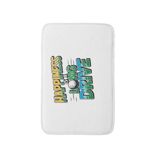 Geluk is een lange rit, golf badmat (Voorkant Verticaal)