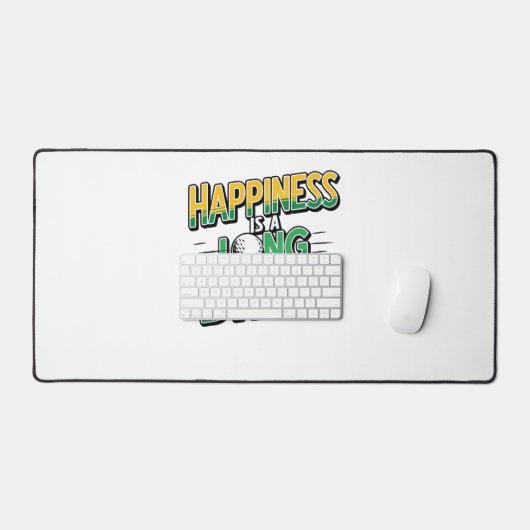 Geluk is een lange rit, golf bureaumat (Keyboard & Muis)