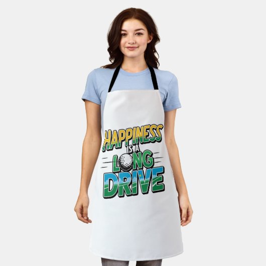 Geluk is een lange rit, golf schort (Gedragen)